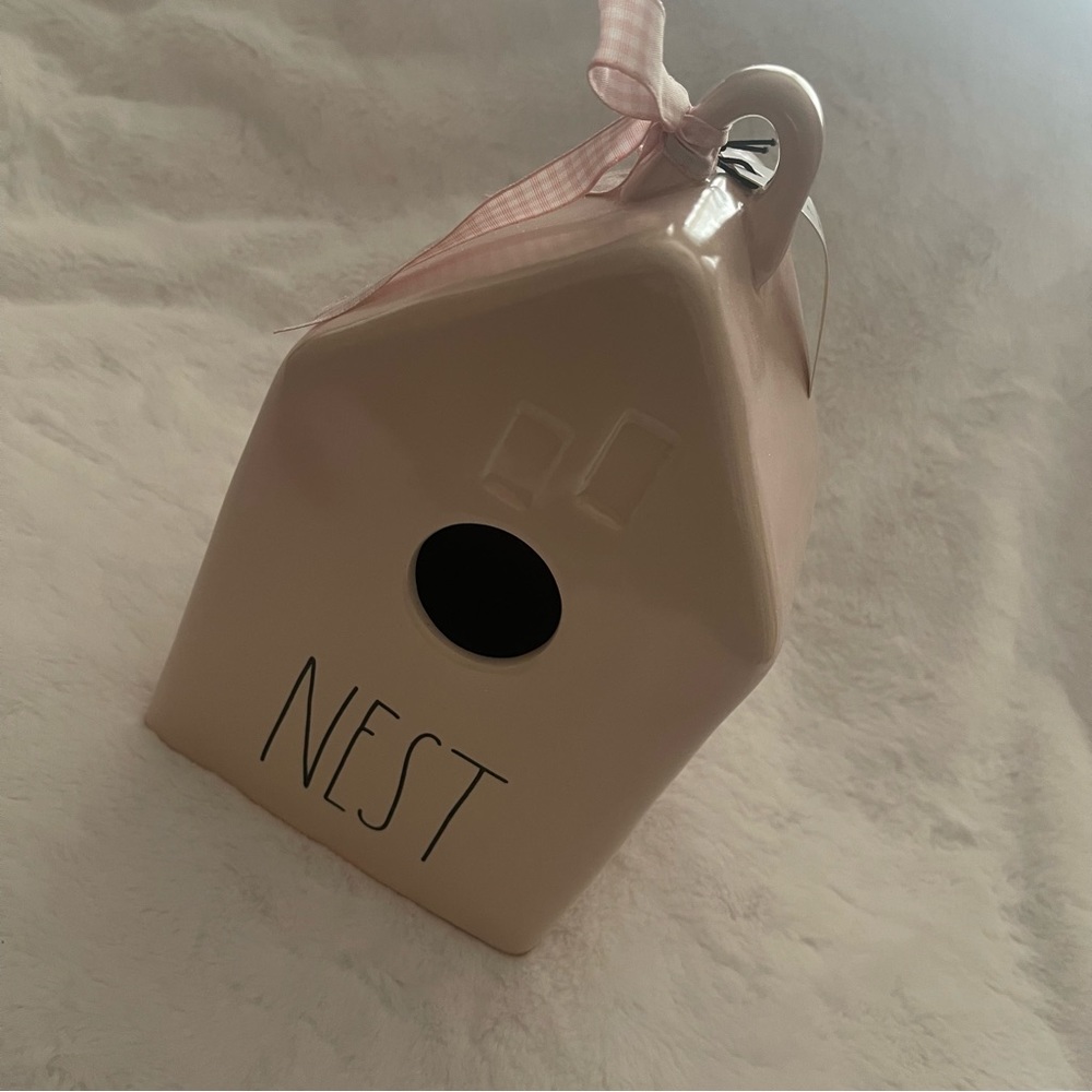 RAE DUNN  |  Blush Pink NEST Birdhouse